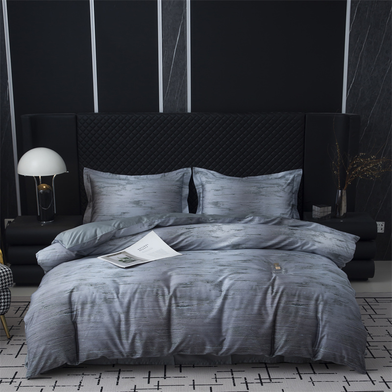 Conjunto de roupa de cama de algodão 100S com impressão digital impressionista