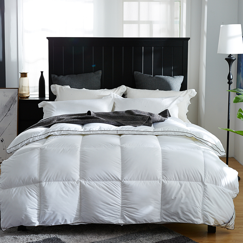 Edredom macio e quente com penas de pato com debrum 100% algodão