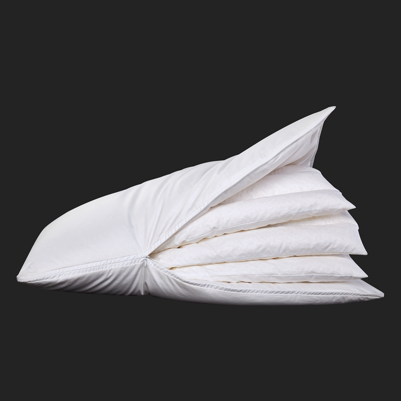 Almofada ajustável em altura com cinco camadas de design L em forma de almofada longa com zíper